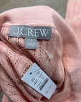J. Crew 100% Cotton Knit Collared Button Down Sweater Top Peach
