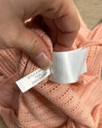 J. Crew 100% Cotton Knit Collared Button Down Sweater Top Peach
