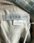 Outerknown 100% Organic Cotton Teal Neutral Check Blanket Shirt Button Down
