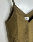 MATE The Label 100% Linen Green Camisole Tank Top