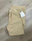 Nation LA 100% Pima Cotton Poplin Lucia Tie Waist Wide Leg Pant in Toffee