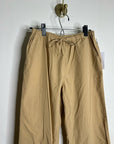 Nation LA 100% Pima Cotton Poplin Lucia Tie Waist Wide Leg Pant in Toffee