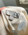 J. Crew 100% Cashmere Relaxed Fit Sweater Vest in Heather Muslin