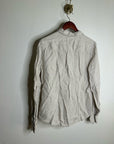 J. Crew x Baird McNutt 100% Linen Tan Oatmeal Slim Fit Long Sleeve Button Down