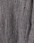 Zadig & Voltaire 100% Cashmere Lili Destroy Cable Knit Pullover Sweater