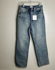 Pistola 100% Cotton Cassie Ultra High Rise Straight Leg Jean in Bramble