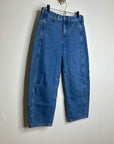 J. Crew 100% Regnerative Cotton Barrel Leg Jean in Elaine Wash
