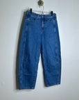 J. Crew 100% Regnerative Cotton Barrel Leg Jean in Elaine Wash