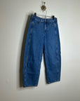 J. Crew 100% Regnerative Cotton Barrel Leg Jean in Elaine Wash