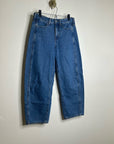 J. Crew 100% Regnerative Cotton Barrel Leg Jean in Elaine Wash