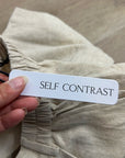 Anthropologie Self Contrast Linen Cotton Neutral Tan High Waist Short
