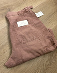 AG Cotton Linen The Noten Carpenter High Rise Straight Leg Ankle Pant