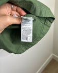 J. Crew Cotton Linen Army Green Collared Heavyweight Safari Top With Pockets