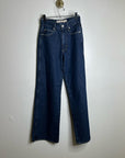 AMO 100% Cotton Frida High Rise Flare Leg Jean in Splendor Dark Denim