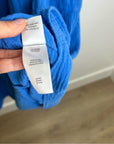 Rails 100% Cotton Gauze Tiered Long Tie Strap Dress Blue