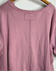 Free People 100% Cotton Pink Puff Sleeve Oversized T - Shirt Top