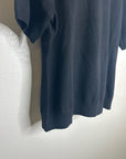 Neiman Marcus 100% Cashmere Black Knit Slouchy Short Sleeve Sweater Top