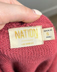 Nation LTD Alpaca Cotton Distressed Hooded Knit Sweater