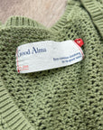 Good Alma 100% Cotton Knit Short Sleeve Button Down Cardigan Sweater Top