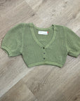 Good Alma 100% Cotton Knit Short Sleeve Button Down Cardigan Sweater Top