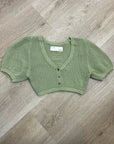 Good Alma 100% Cotton Knit Short Sleeve Button Down Cardigan Sweater Top