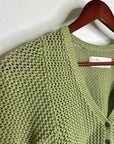 Good Alma 100% Cotton Knit Short Sleeve Button Down Cardigan Sweater Top