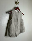 Madewell 100% Linen Neutral Tan Shell Top Contrast Stitching