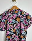 Banjanan 100% Cotton Floral Multicolor Puff Sleeve Blouse