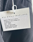 Eileen Fisher 100% Silk Black Straight Leg Pleated Trouser Pant