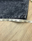 AMO 100% Cotton Marcella Pleated Jean High Rise Wide Leg Black