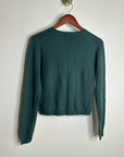 Uniqlo 100% Cashmere Crew Neck Button Down Cardigan Sweater in Olive Green