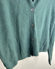 Uniqlo 100% Cashmere Crew Neck Button Down Cardigan Sweater in Olive Green