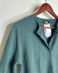 Uniqlo 100% Cashmere Crew Neck Button Down Cardigan Sweater in Olive Green