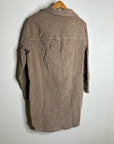 Outerknown 100% Organic Cotton Tan Brown Corduroy Button Down Shirt Dress