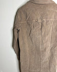 Outerknown 100% Organic Cotton Tan Brown Corduroy Button Down Shirt Dress