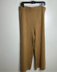 Unsubscribed 100% Cashmere Tan Wide Leg Flare Sweater Pant