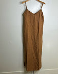 MATE The Label 100% Linen Full Length Maxi Dress in Sedona