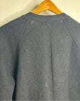 Revive Cashmere Merino Wool Cashmere Black Boxy Cropped Knit Button Cardigan