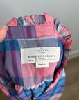 Trovata 100% Cotton Blue Pink Checkered Button Down Quincy Blouse