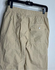 AMO 100% Cotton Tan High Waisted Straight Leg Lightweight Pull on Pant