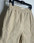 AMO 100% Cotton Tan High Waisted Straight Leg Lightweight Pull on Pant
