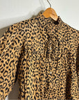 India Collection Emerson Fry 100% Organic Cotton Leopard Blouse
