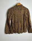 India Collection Emerson Fry 100% Organic Cotton Leopard Blouse
