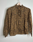India Collection Emerson Fry 100% Organic Cotton Leopard Blouse