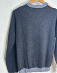 One Grey Day 100% Cashmere Grey Cutout Two Tone Sweater