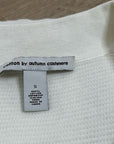 Cotton by Autumn Cashmere 100% Cotton Knit White Sleeveless Polo Top
