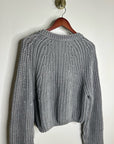 Free People 100% Cotton Chunky Knit Slouchy Sweet Nothing Cardi Sweater