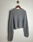 Free People 100% Cotton Chunky Knit Slouchy Sweet Nothing Cardi Sweater