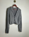 Free People 100% Cotton Chunky Knit Slouchy Sweet Nothing Cardi Sweater