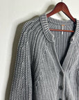 Free People 100% Cotton Chunky Knit Slouchy Sweet Nothing Cardi Sweater